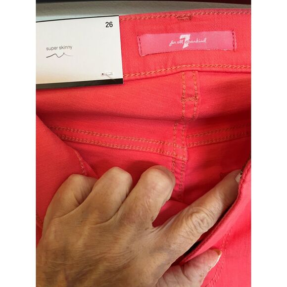 7 For All Mankind Womens Teens Size 26 Super Skinny Jeans NWT Y2K - Picture 8 of 9